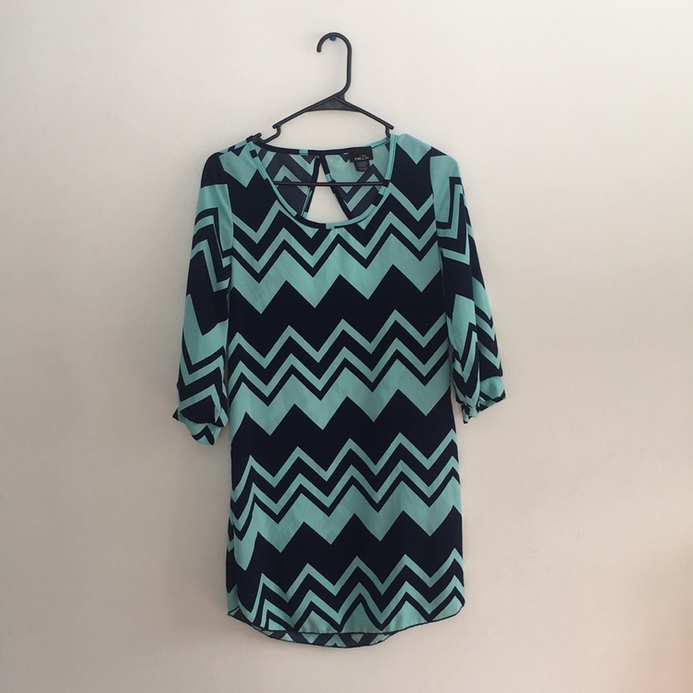 Rue 21 dress! Light and navy blue!🦋